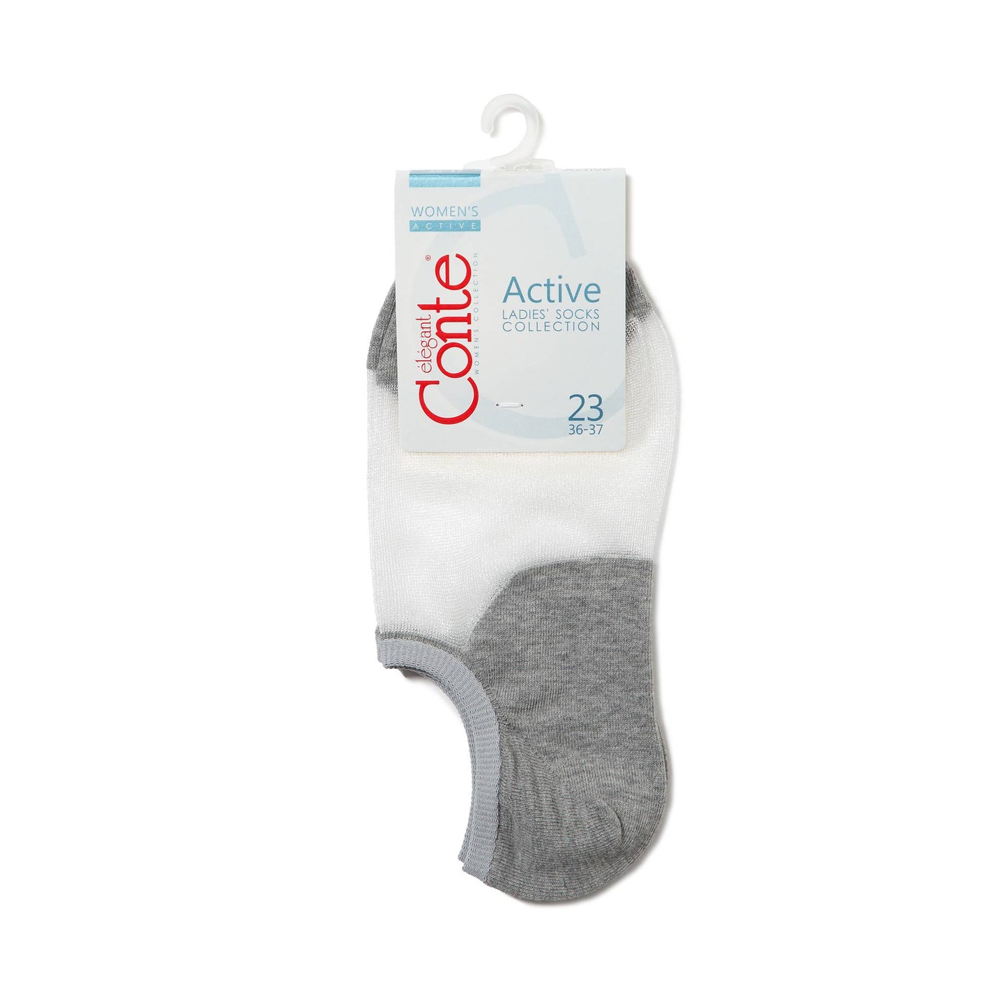 Cotton Ankle Socks Conte Active - Inserts Of Transparent Mesh