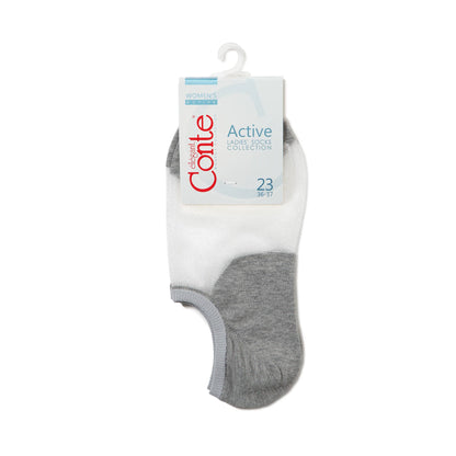 Cotton Ankle Socks Conte Active - Inserts Of Transparent Mesh