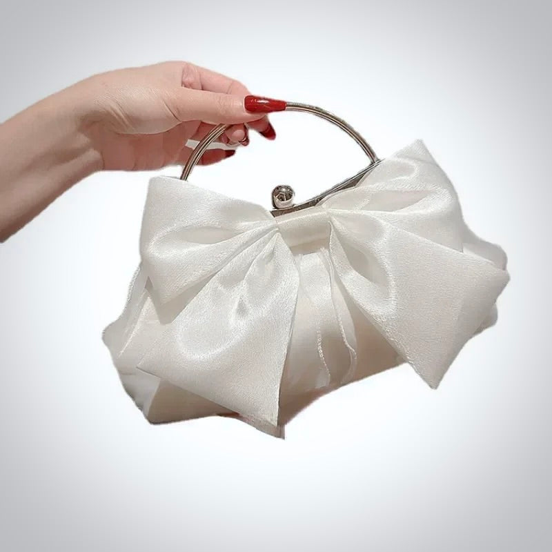 Zeina - Satin Bow Bridal Handbag Clutch - More Colors
