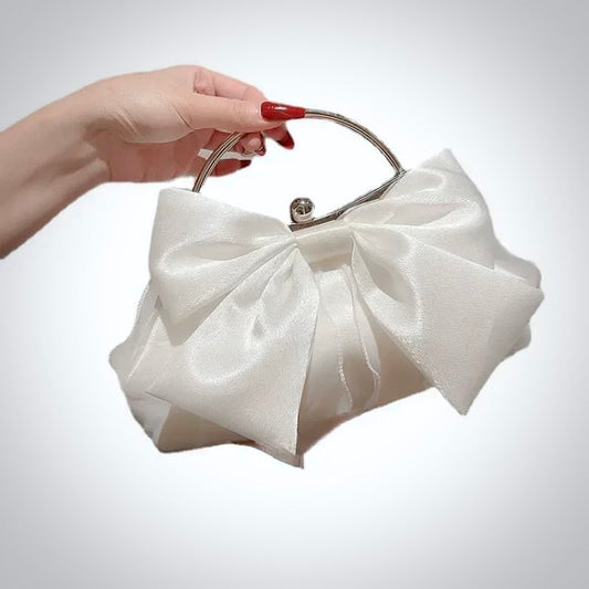 Zeina - Satin Bow Bridal Handbag Clutch - More Colors