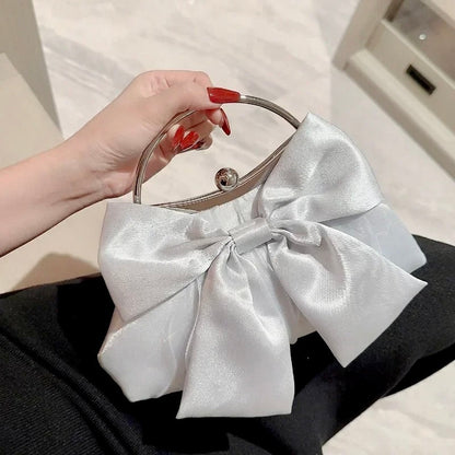 Zeina - Satin Bow Bridal Handbag Clutch - More Colors