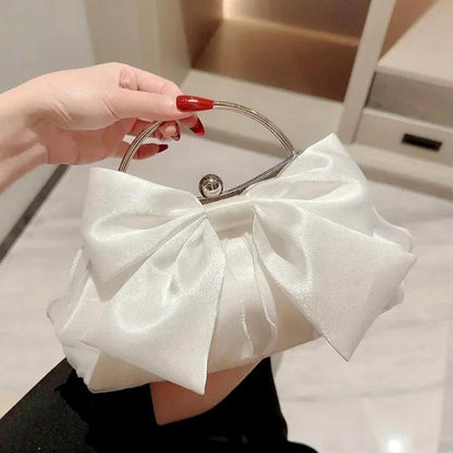 Zeina - Satin Bow Bridal Handbag Clutch - More Colors