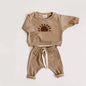 2 Piece Neutral Newborn Baby Toddler Girl Long Sleeve Top And Pants