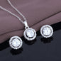 "Pandora" - Bridesmaid Necklace and Earrings Set - Available in Rose Gold, Silver and Yellow Gold