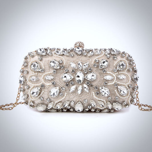 Greta - Champagne Bridal Handbag Clutch