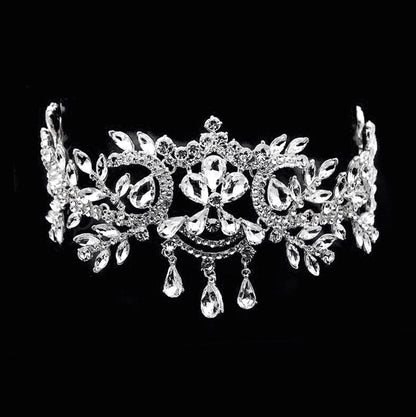 "Kiara" - Crystal Bridal Forehead Chain / Headdress - Available in Silver, Rose Gold and Yellow Gold