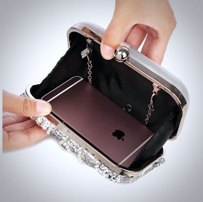 Jaimee - Silver Bridal Handbag Clutch