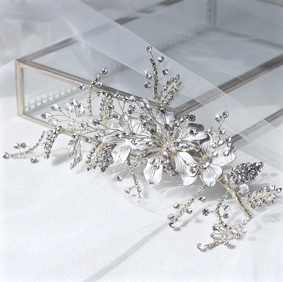 Claudia - Crystal Bridal Hair Comb - Available in Gold and Silver