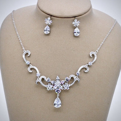 Brooke - Silver Cubic Zirconia Bridal Jewelry Set