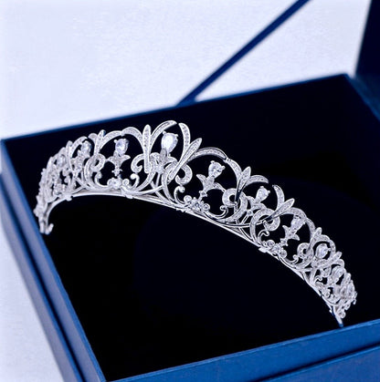 Lynnea - Silver Cubic Zirconia Bridal Tiara