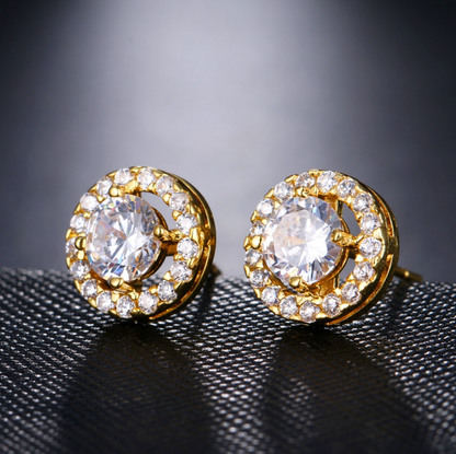 "Pandora" - Cubic Zirconia Stud Earrings - Available in Silver, Rose Gold and Yellow Gold