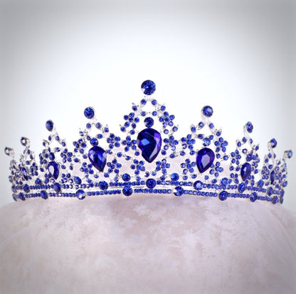 "Camryn" - Blue Crystal Bridal Tiara