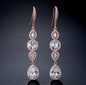 Michelle - Cubic Zirconia Bridal Earrings - Available in Silver, Rose Gold and Yellow Gold