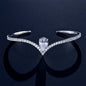Ayanna - Cubic Zirconia Bridal Bracelet - Available with Blue and Clear CZ