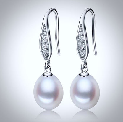 "Deana" - Sterling Silver and Natural Pearl Bridal Jewelry Set - More Colors Available