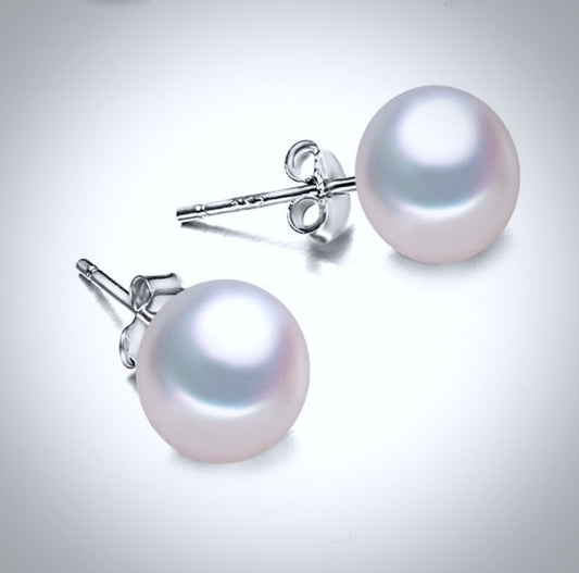 Maisy - Freshwater Pearl and Sterling Silver Stud Earrings