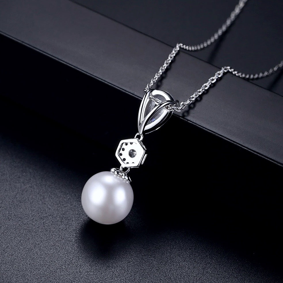Marissa - Pearl and Cubic Zirconia Bridal Jewelry Set