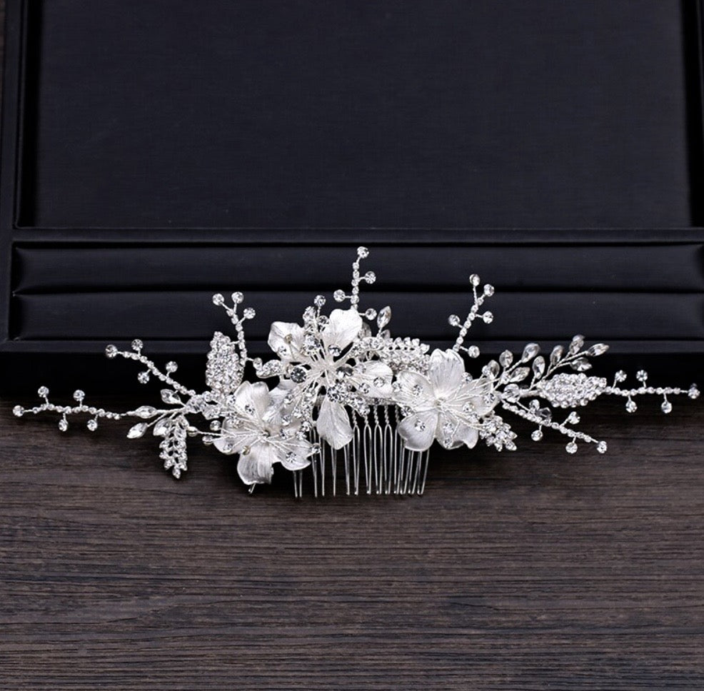 Claudia - Crystal Bridal Hair Comb - Available in Gold and Silver