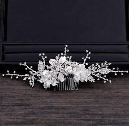 Claudia - Crystal Bridal Hair Comb - Available in Gold and Silver