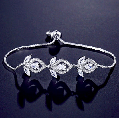 Maxine - Silver Cubic Zirconia Bridal Jewelry Set
