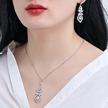 Maxine - Silver Cubic Zirconia Bridal Jewelry Set