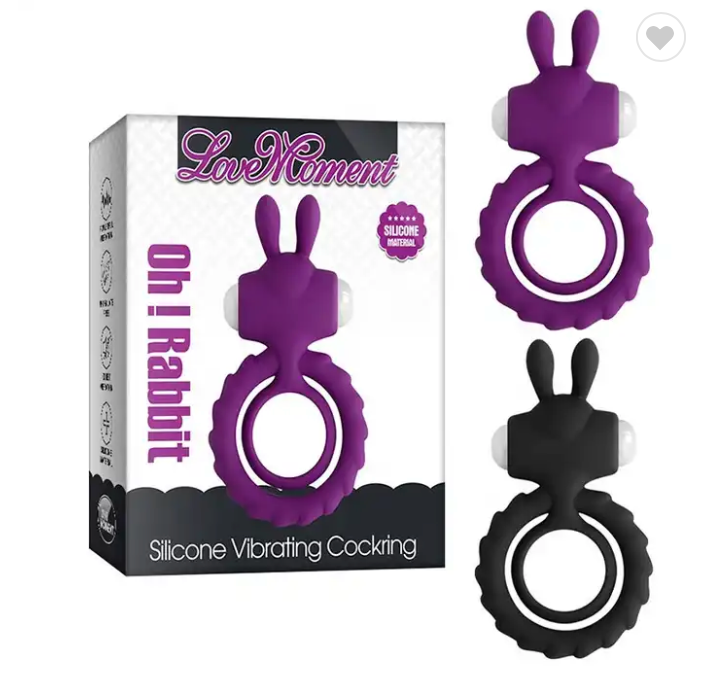 Rabbit Silicone Vibrating Ring For Her Pleasure