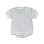 Baby Boys Girls Bodysuit Short Sleeve Crew Neck Checkerboard Summer Playsuit Romper