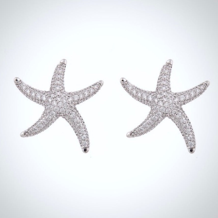Marbella - Pearl and Crystal Sea Star Bridal Earrings