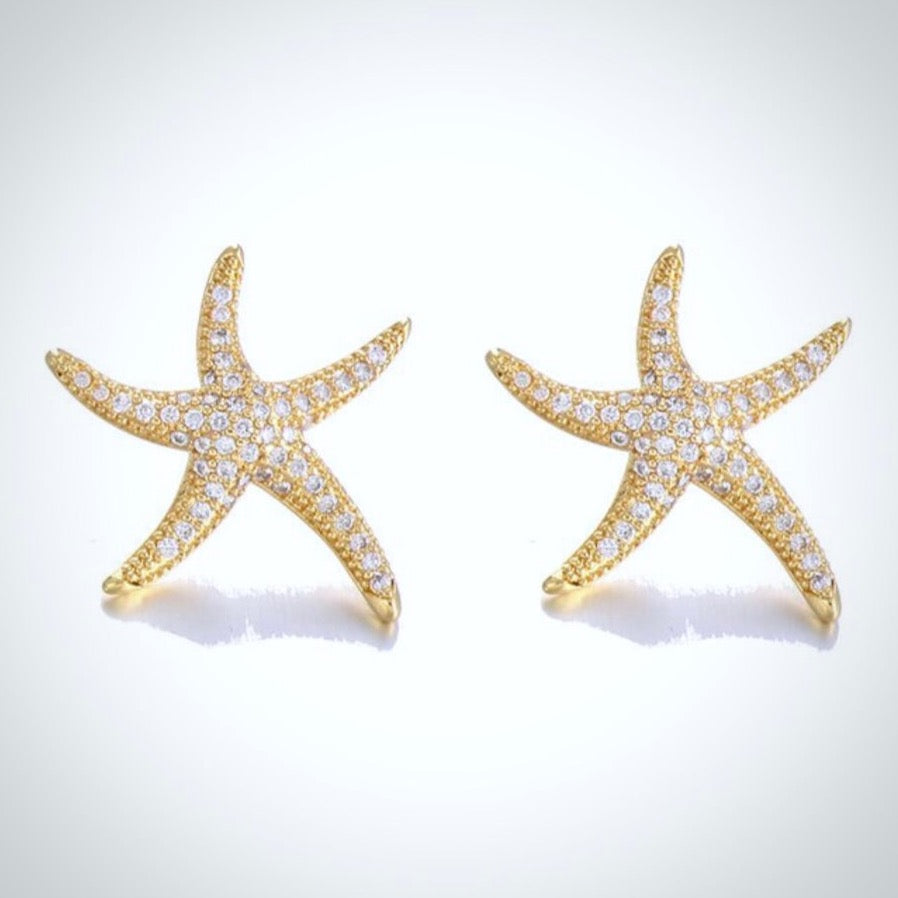 Marbella - Pearl and Crystal Sea Star Bridal Earrings