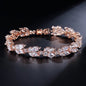 Emera - Cubic Zirconia Bridal Bracelet - Available in Silver, Rose Gold and Yellow Gold