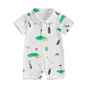 Baby Boy Girl Golf Romper Half Button-up Lapel Neck Short Sleeve Jumpsuit Summer Clothes