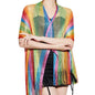 Shimmer Mesh Pride Scarf Wrap in Rainbow Stripe | Unisex Summer Shawl LGBTQ Pride