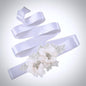 Jenna - Silk Flowers Crystal Bridal Belt/Sash