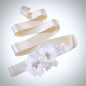 Jenna - Silk Flowers Crystal Bridal Belt/Sash