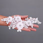 Bernadette - Silk Flowers Crystal and Pearl Bridal Belt/Sash
