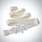 Bernadette - Silk Flowers Crystal and Pearl Bridal Belt/Sash