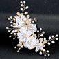 Cameron - Silk Flower Bridal Hair Clip - Available in Silver and Gold