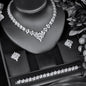 Lausanne - Silver Cubic Zirconia Bridal Three-Piece Jewelry Set
