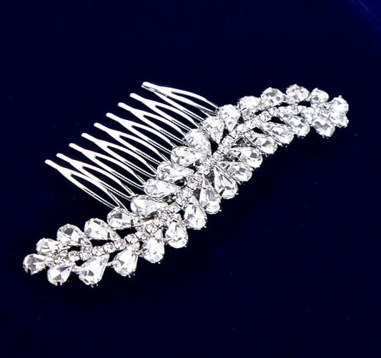 "Tamara" - Silver Austrian Crystal Bridal Hair Comb