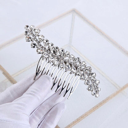 "Tamara" - Silver Austrian Crystal Bridal Hair Comb