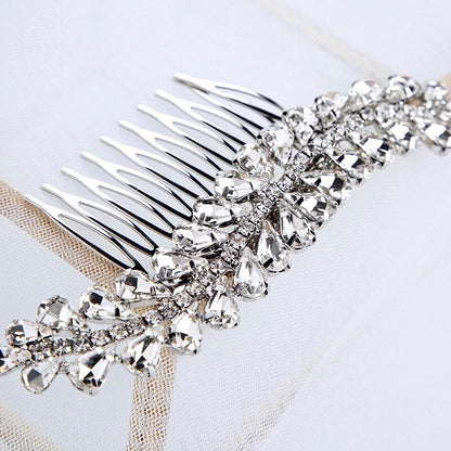 "Tamara" - Silver Austrian Crystal Bridal Hair Comb
