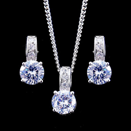 Marisol - Silver Cubic Zirconia Bridal Jewelry Set