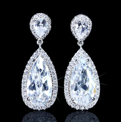 "Vianne" - Cubic Zirconia Bridal Earrings