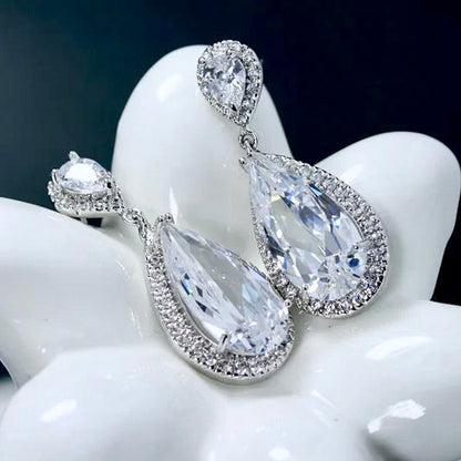 "Vianne" - Cubic Zirconia Bridal Earrings