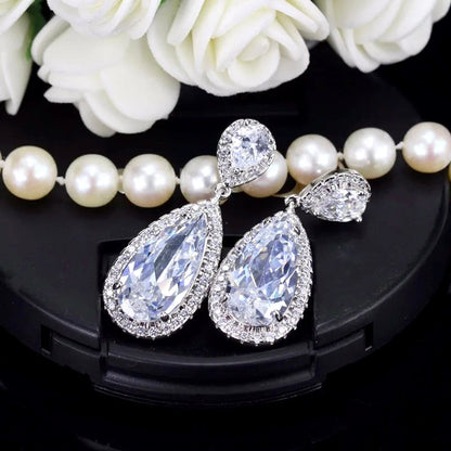 "Vianne" - Cubic Zirconia Bridal Earrings
