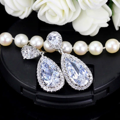 "Vianne" - Cubic Zirconia Bridal Earrings