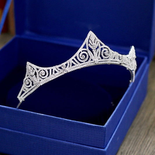 Danika - Silver Cubic Zirconia Bridal Tiara