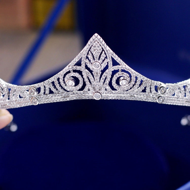 Danika - Silver Cubic Zirconia Bridal Tiara