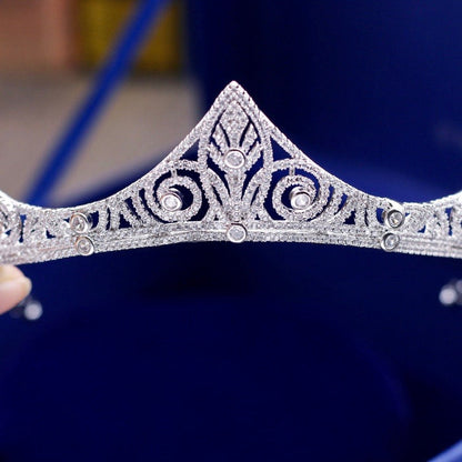 Danika - Silver Cubic Zirconia Bridal Tiara