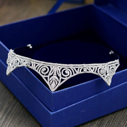 Danika - Silver Cubic Zirconia Bridal Tiara